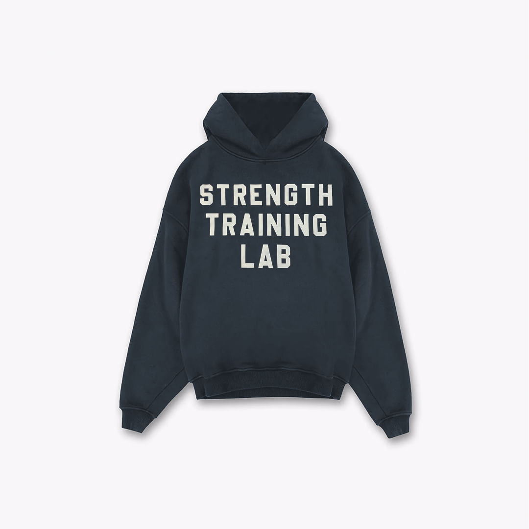 Blusa de Moletom Oversized Mith Strength Training Lab Cinza