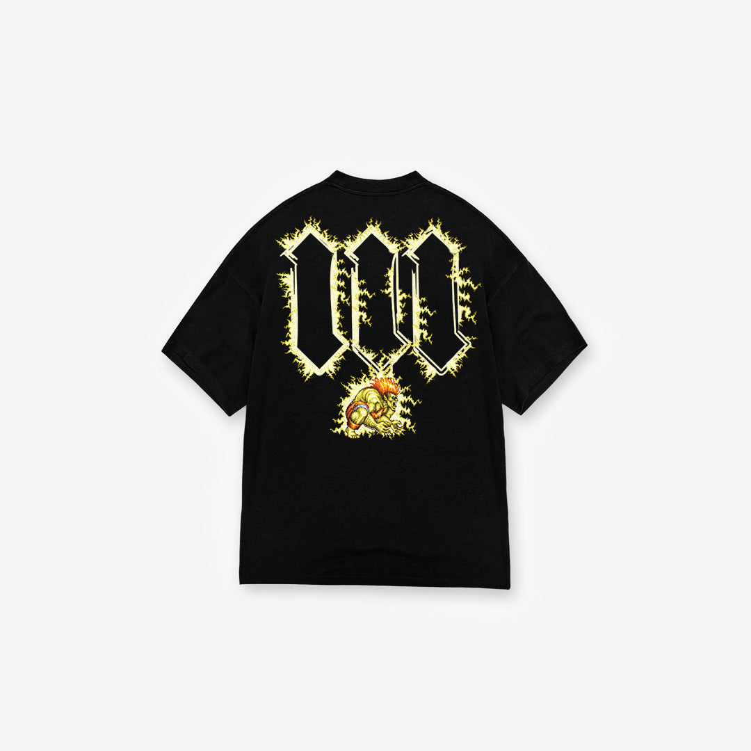 Camiseta Oversized Street Fighter Blanka Preto