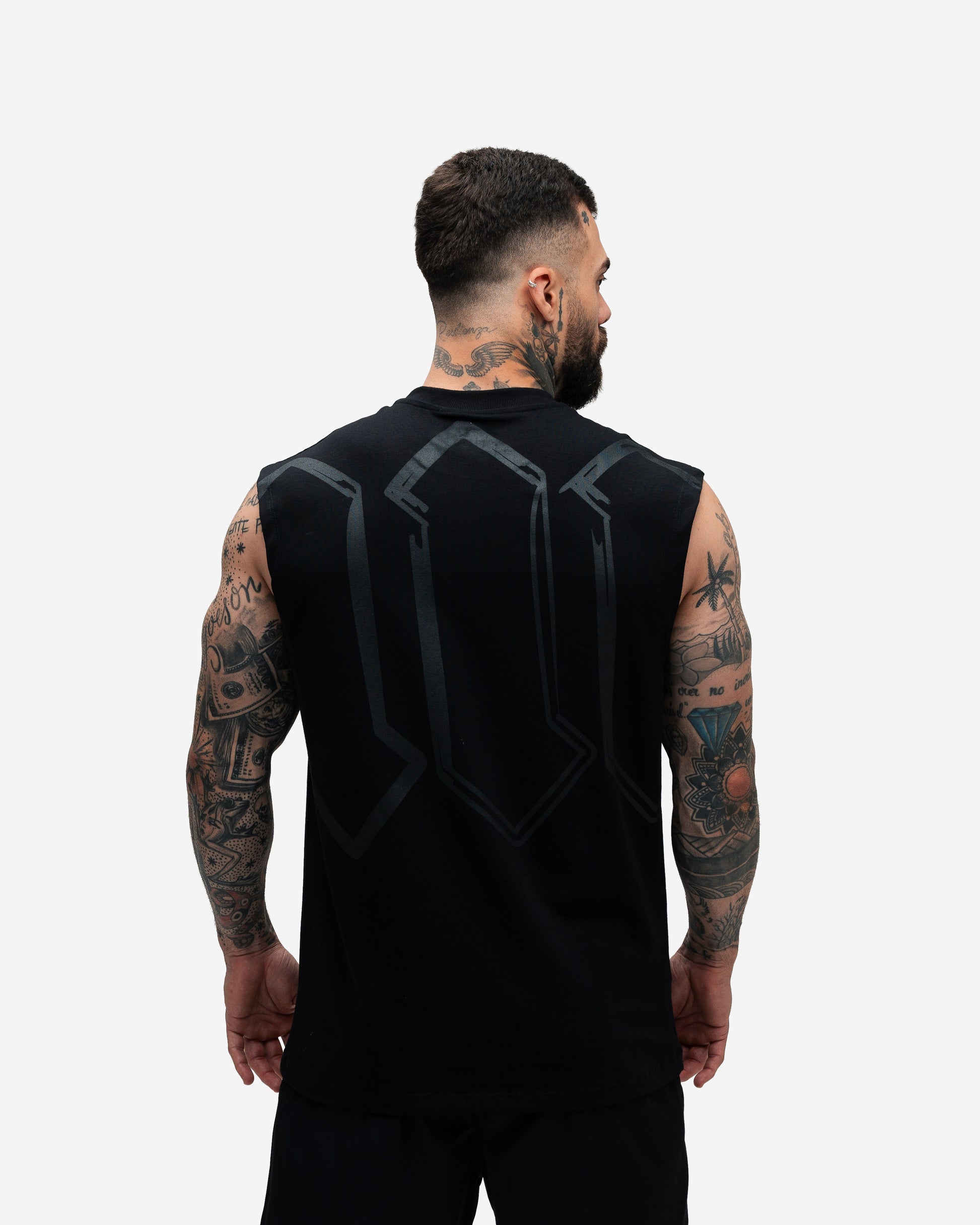 Regata Drop Shoulder Sleveless Doodle Mith Nation Preto