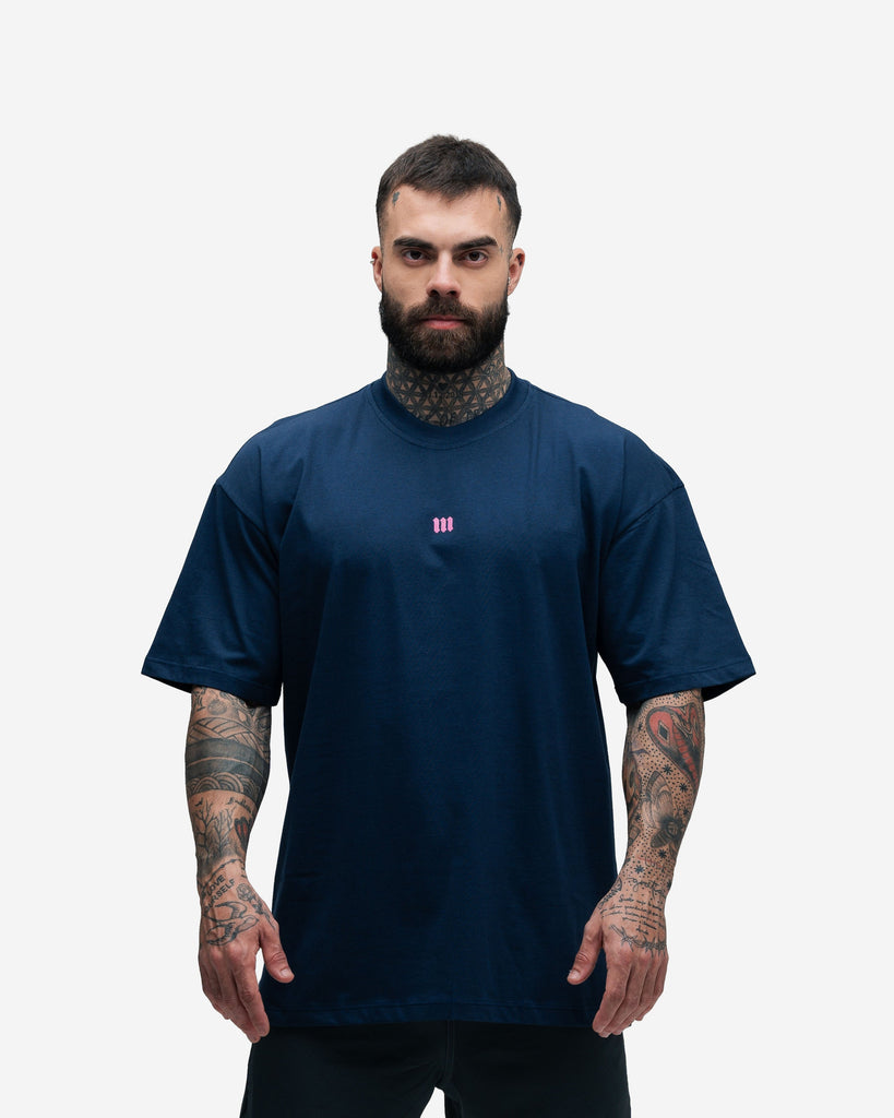 Camiseta Oversized Mith Nation Scribble Marinho