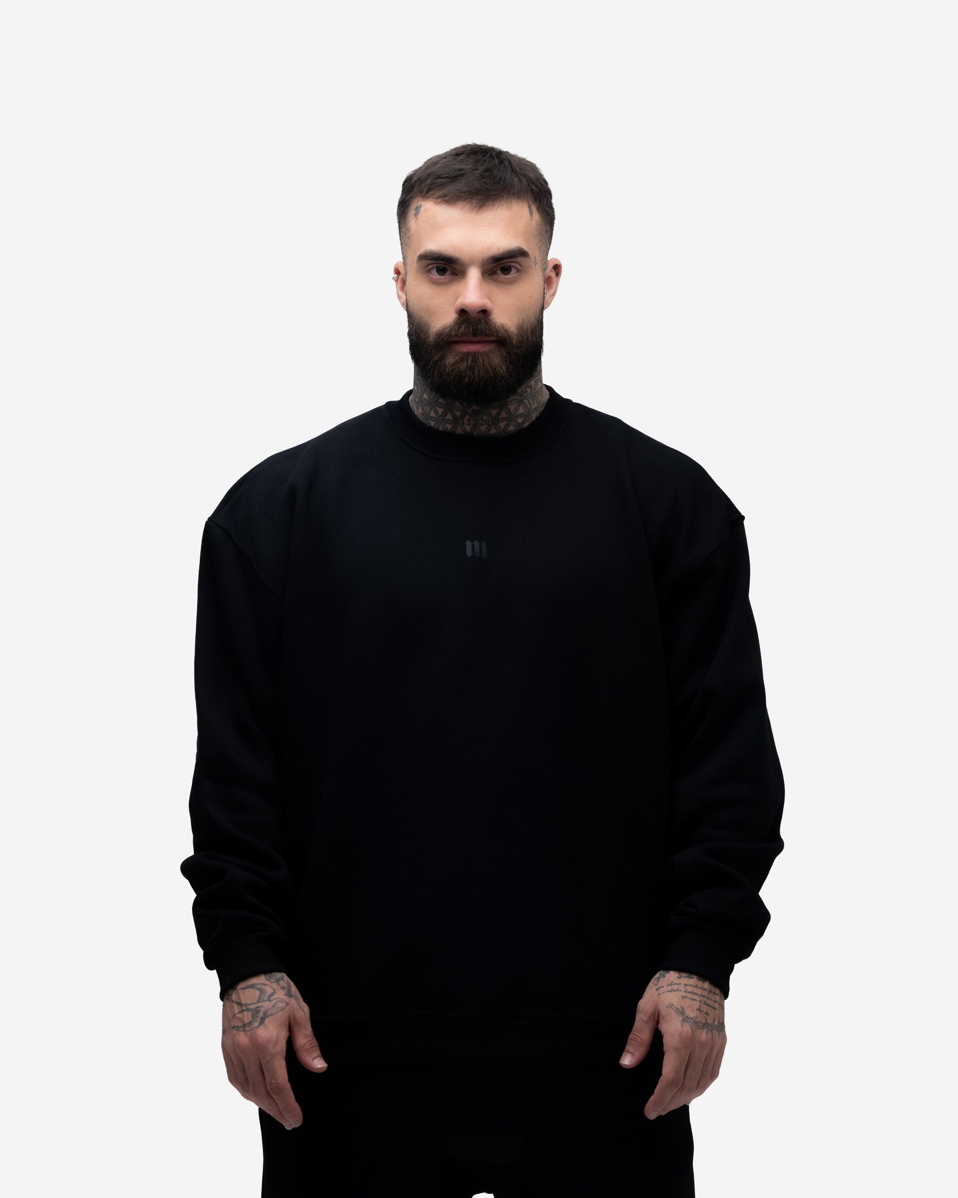 Blusa de Moletom Gola Careca Mith Nation Preto
