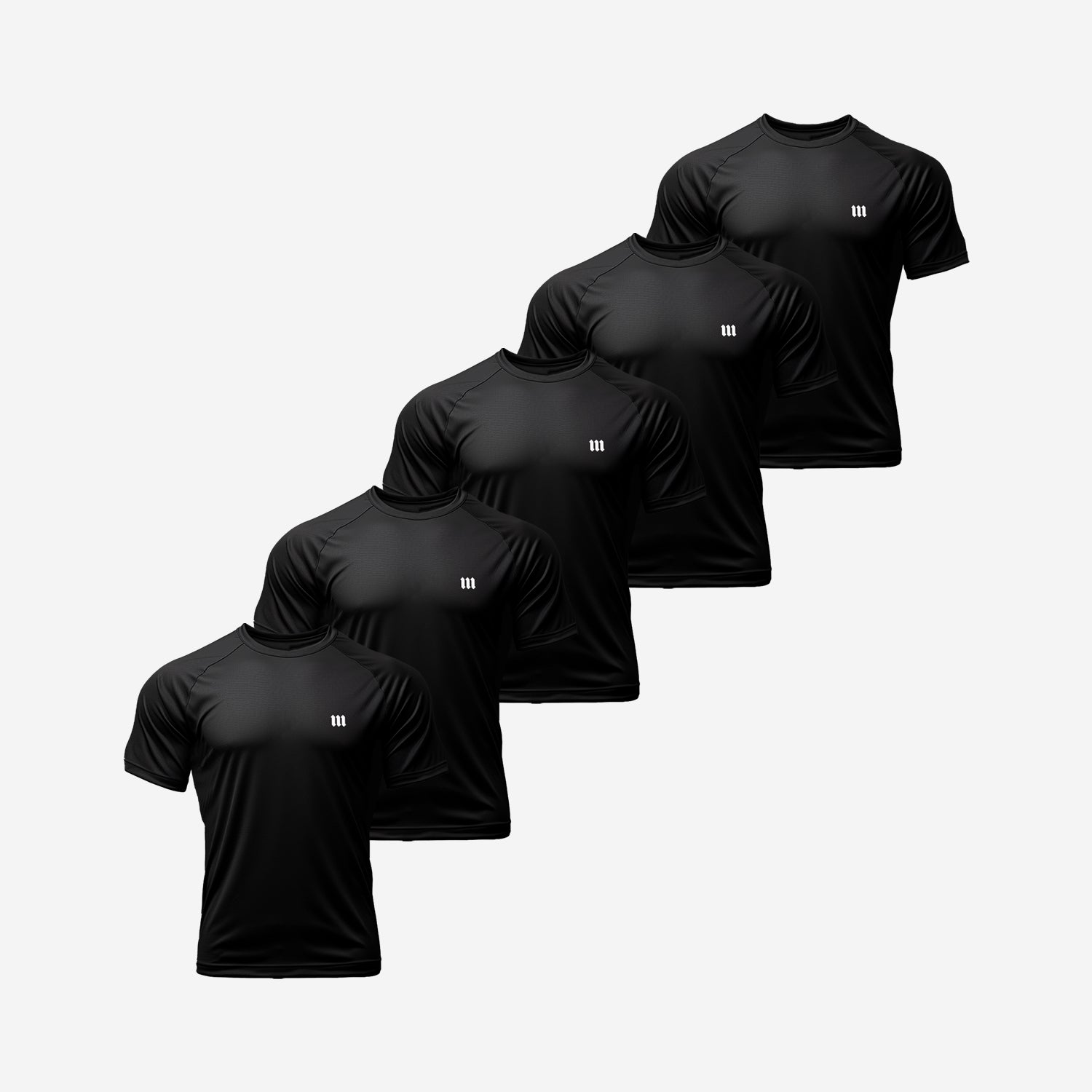 Kit 5 Camisetas Dry Fit Mith Preto