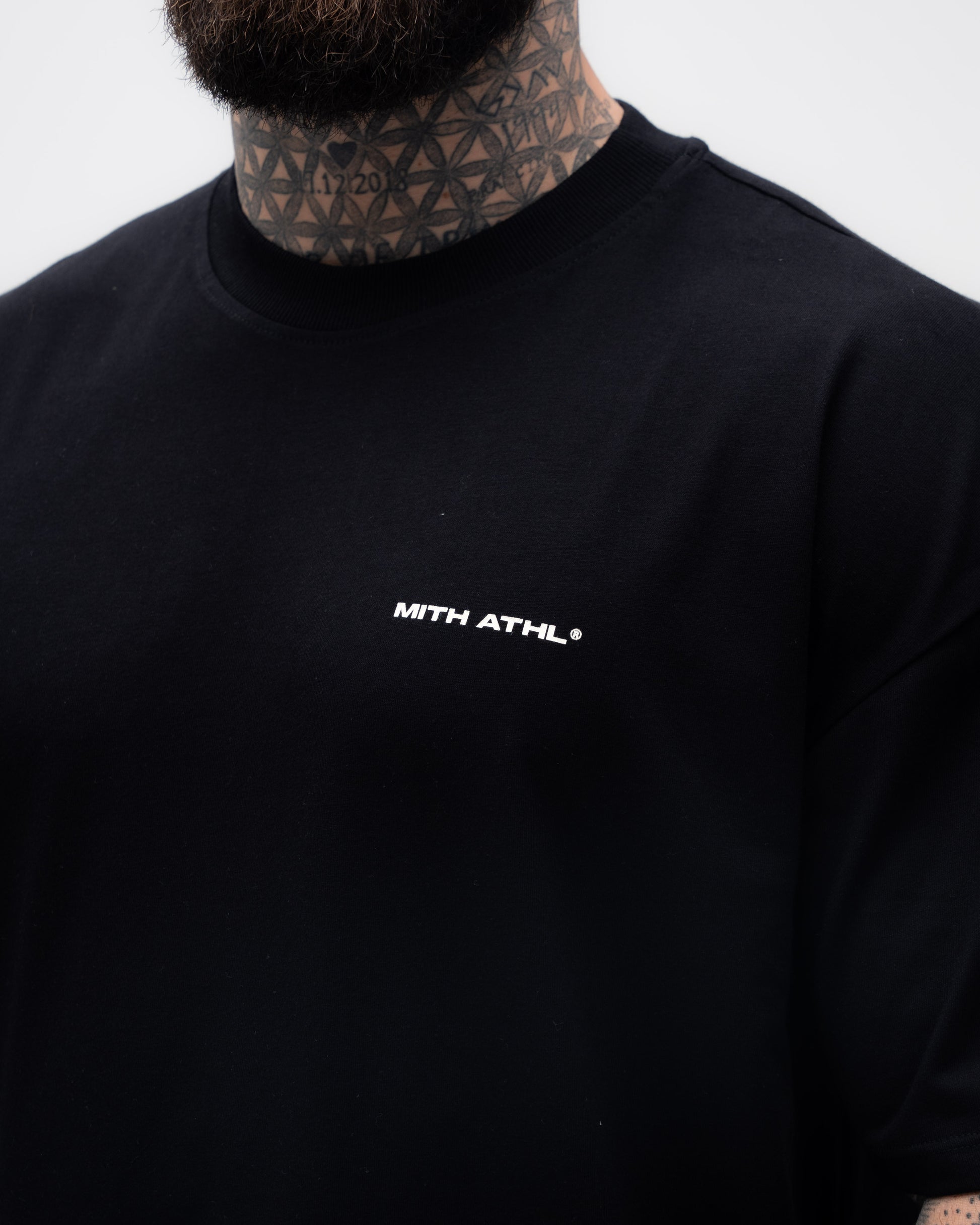 Camiseta Oversized Athl Doodle Preto