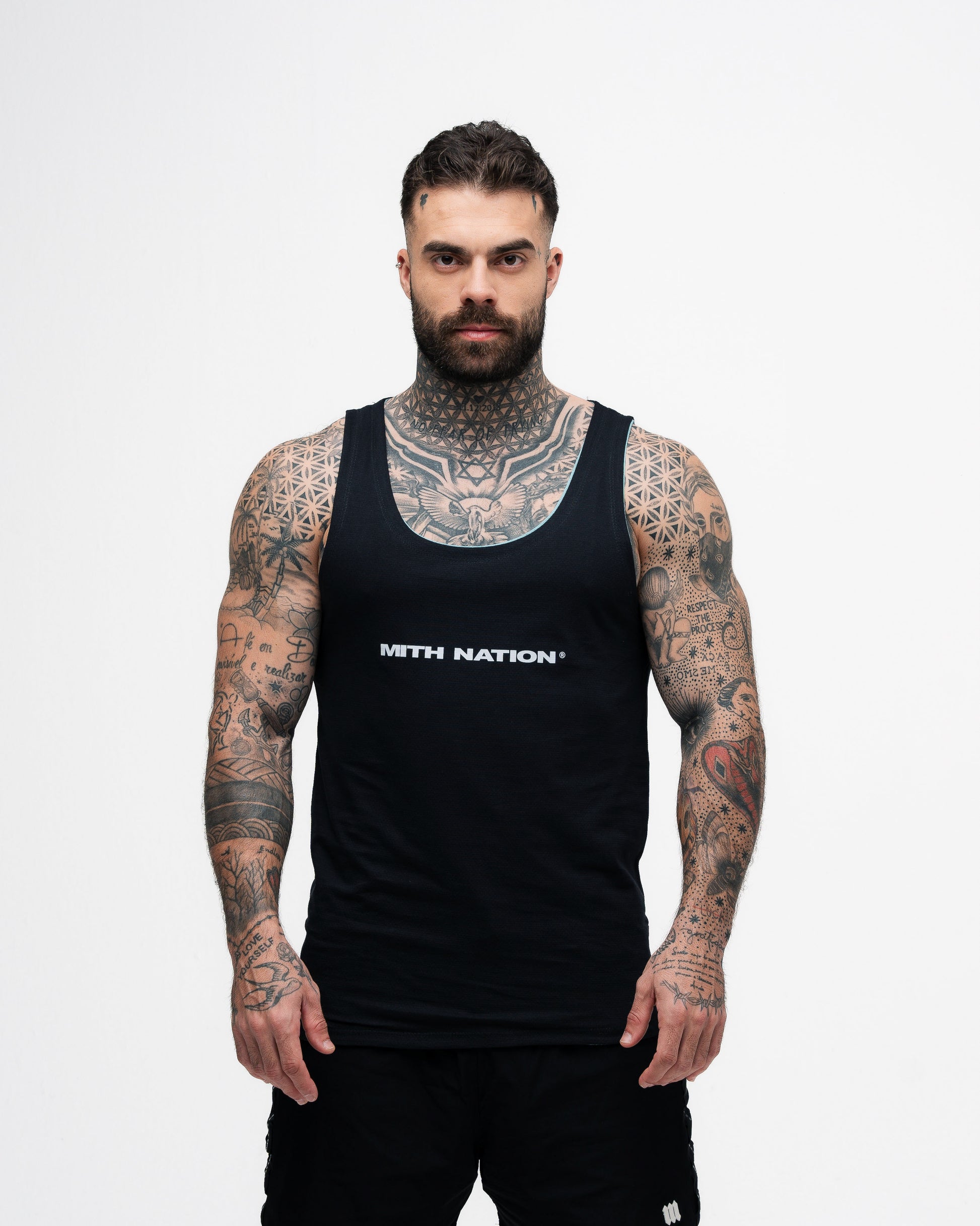 Regata Tank Top Double Side Mith Nation Preto/Azul