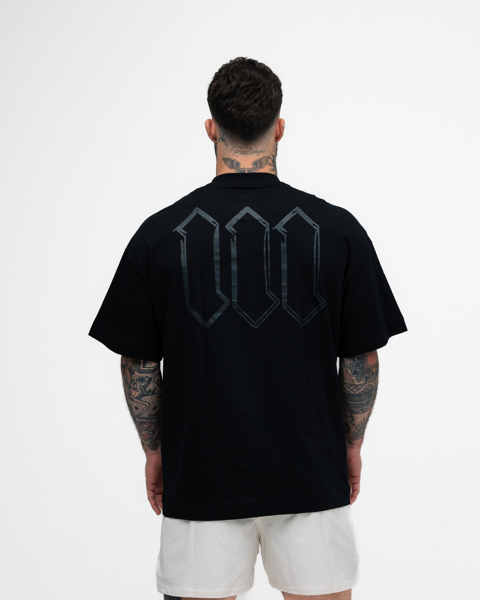 Camiseta Oversized Mith Nation Allways Doodle Preto