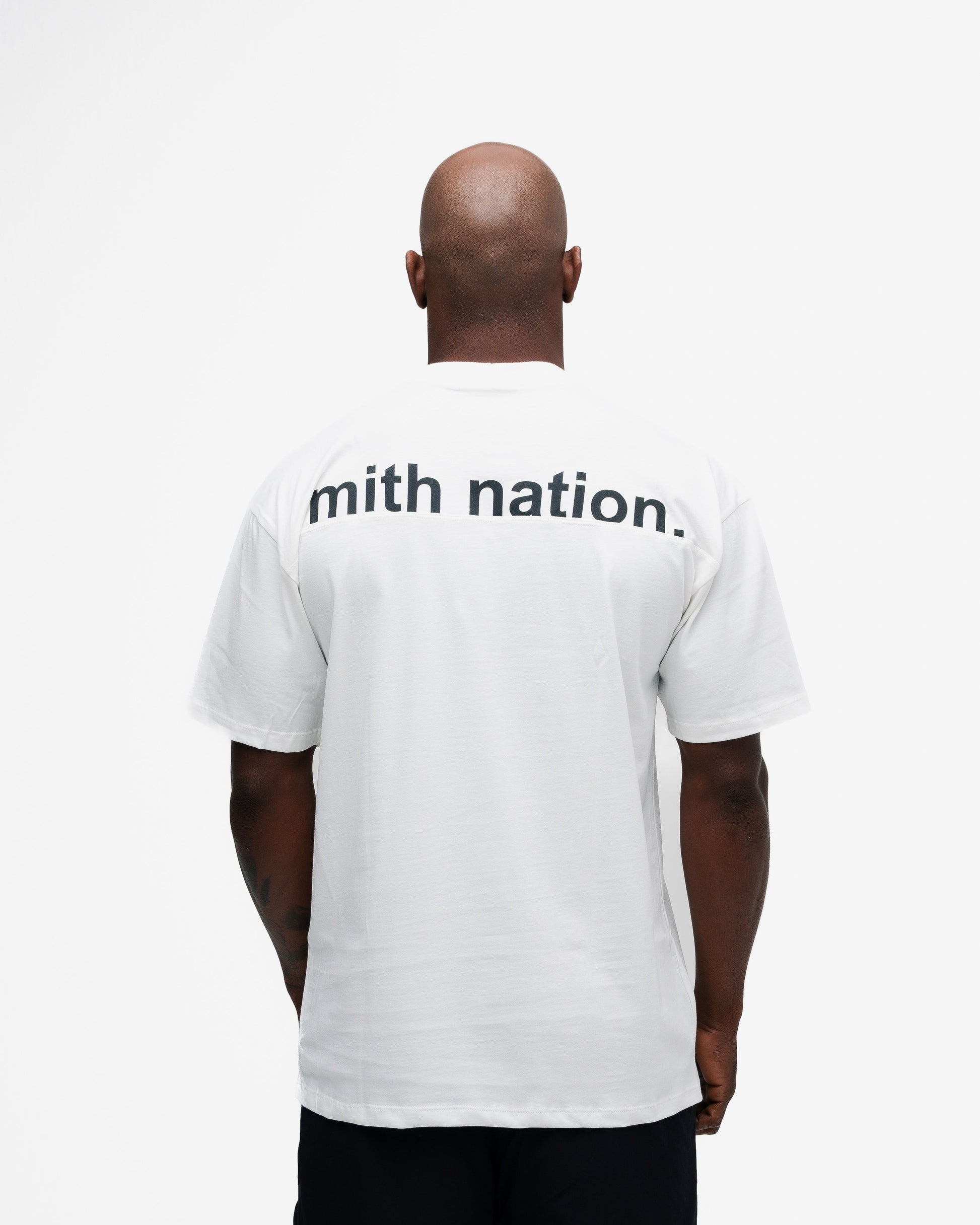 Camiseta Oversized Mith Nation Writing Off White