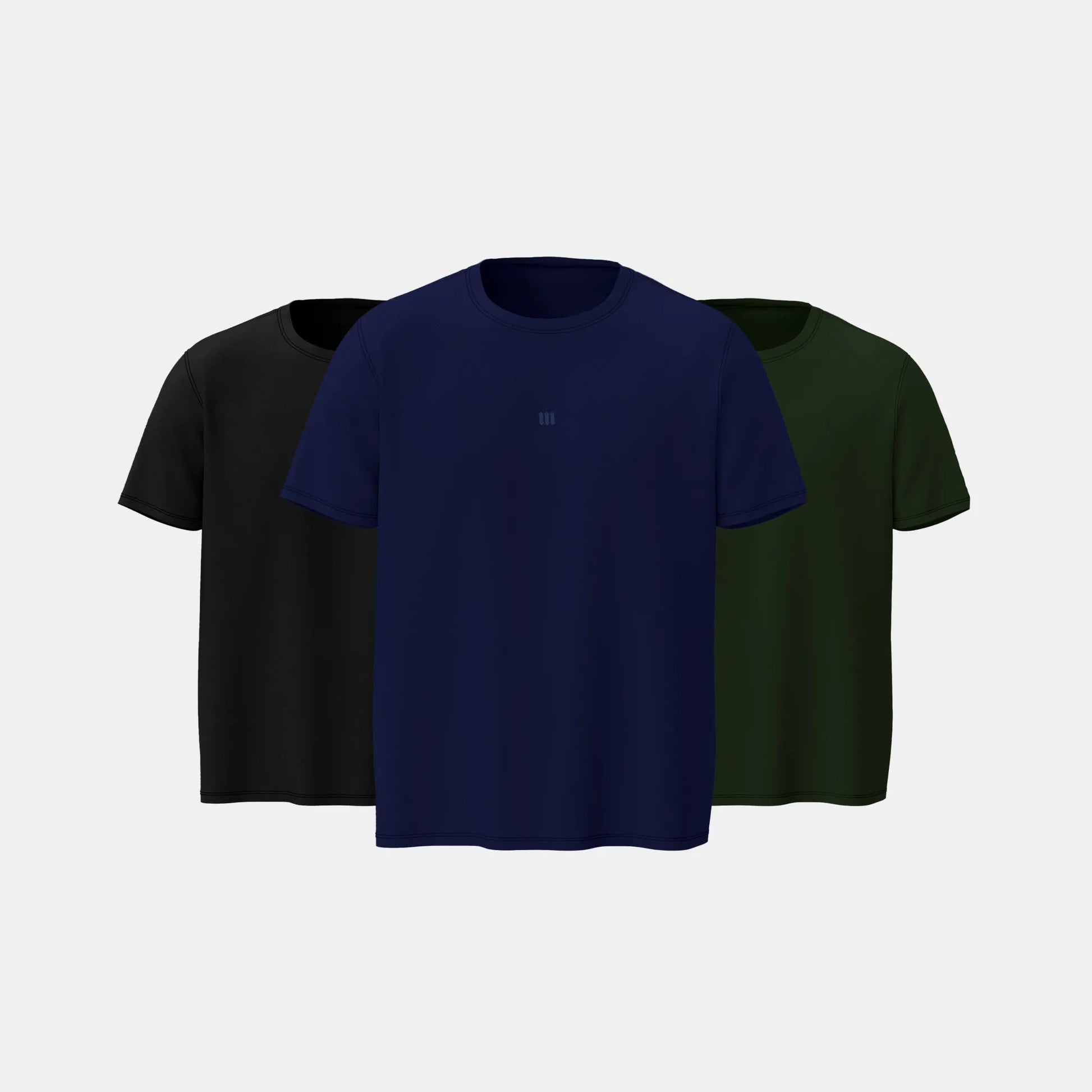 Kit 3 Camisetas Oversized Symbol Preto, Marinho, Verde