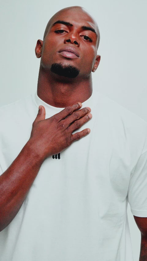 Camiseta Oversized Mith Nation Black Lines Off White