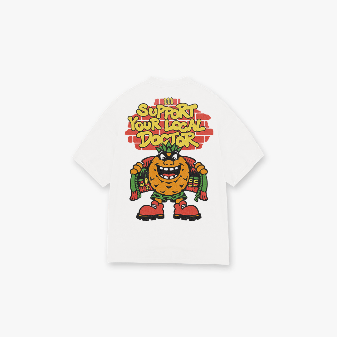 Camiseta Oversized Comam Frutas Support Your Local Off White
