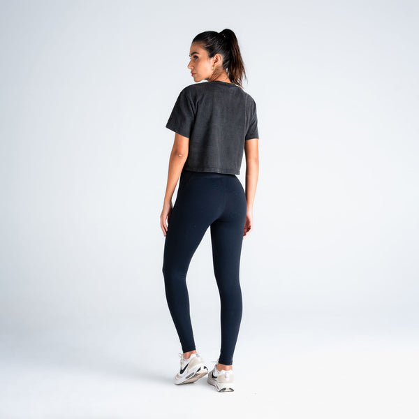 Cropped Feminino Estonado Mith Nation Iridescent Preto