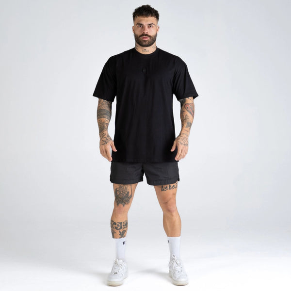 Camiseta Oversized Mith Nation Adornment Preto