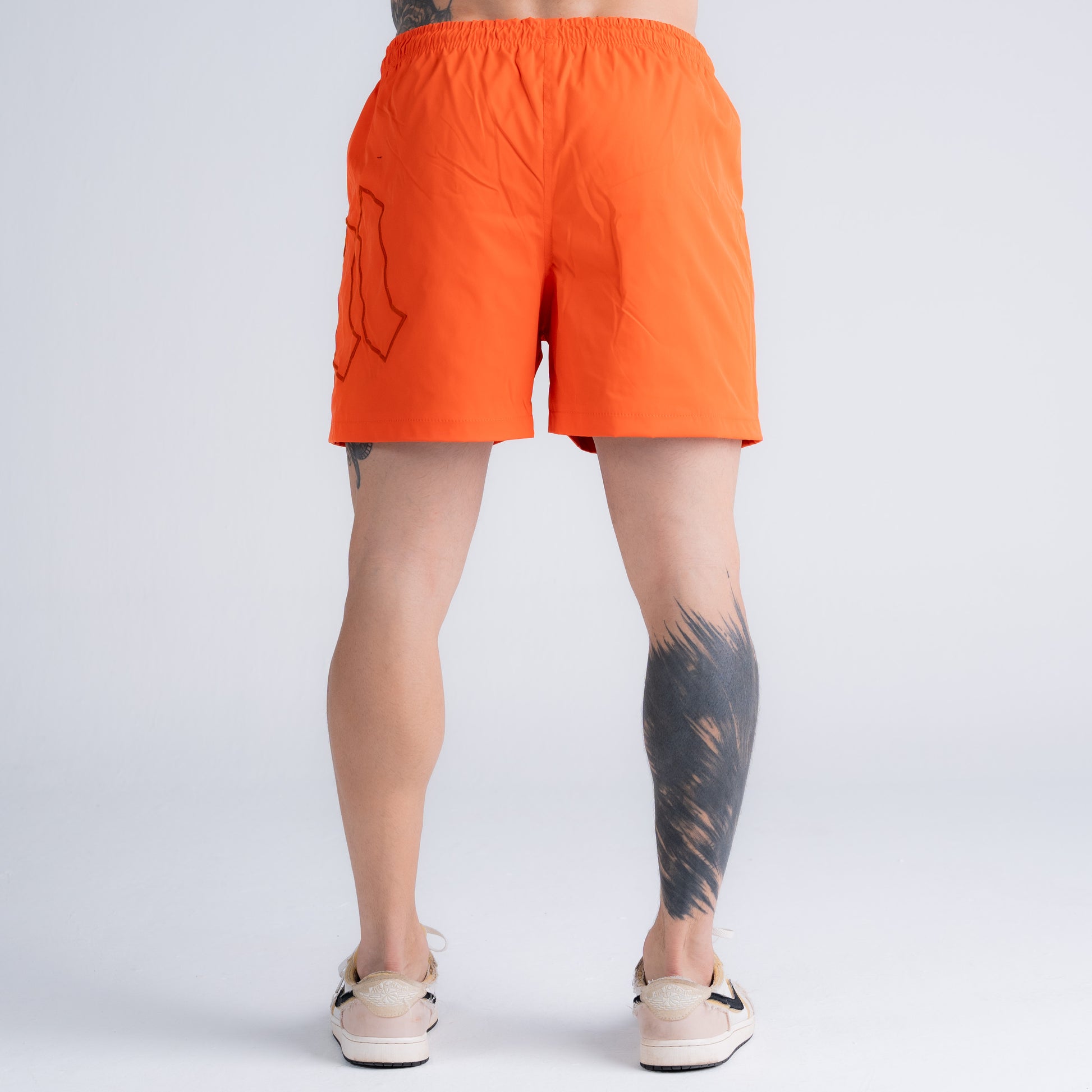 Shorts de Tactel Mith Nation Embroidery Laranja