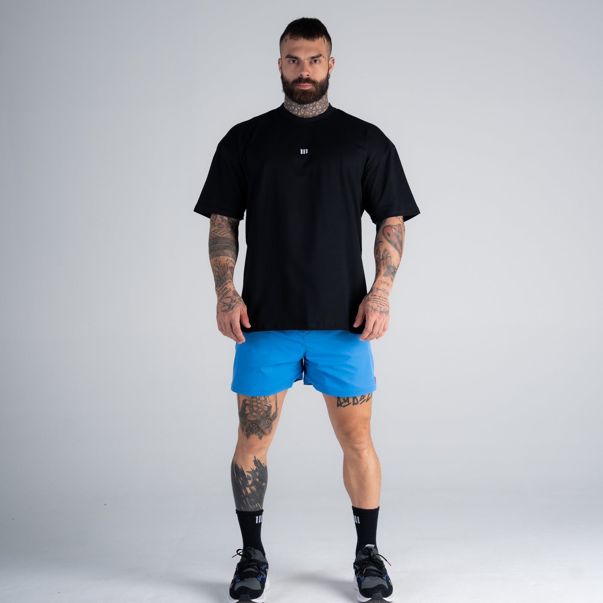 Camiseta Oversized Mith Nation White Training Club Preto