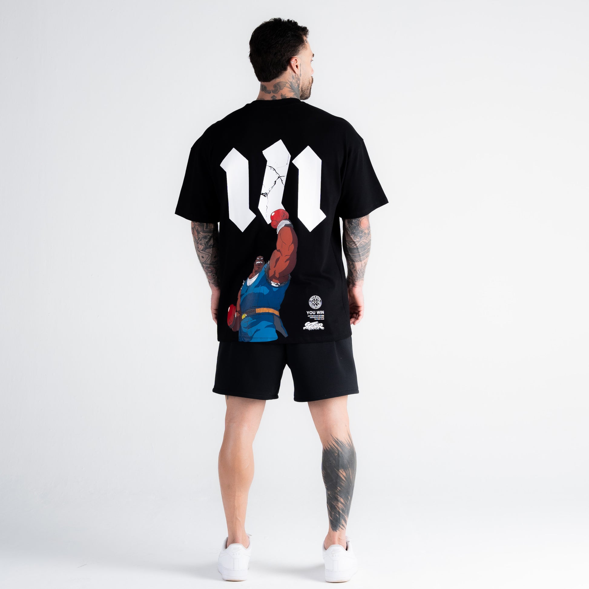 Camiseta Oversized Street Fighter Balrog Preto