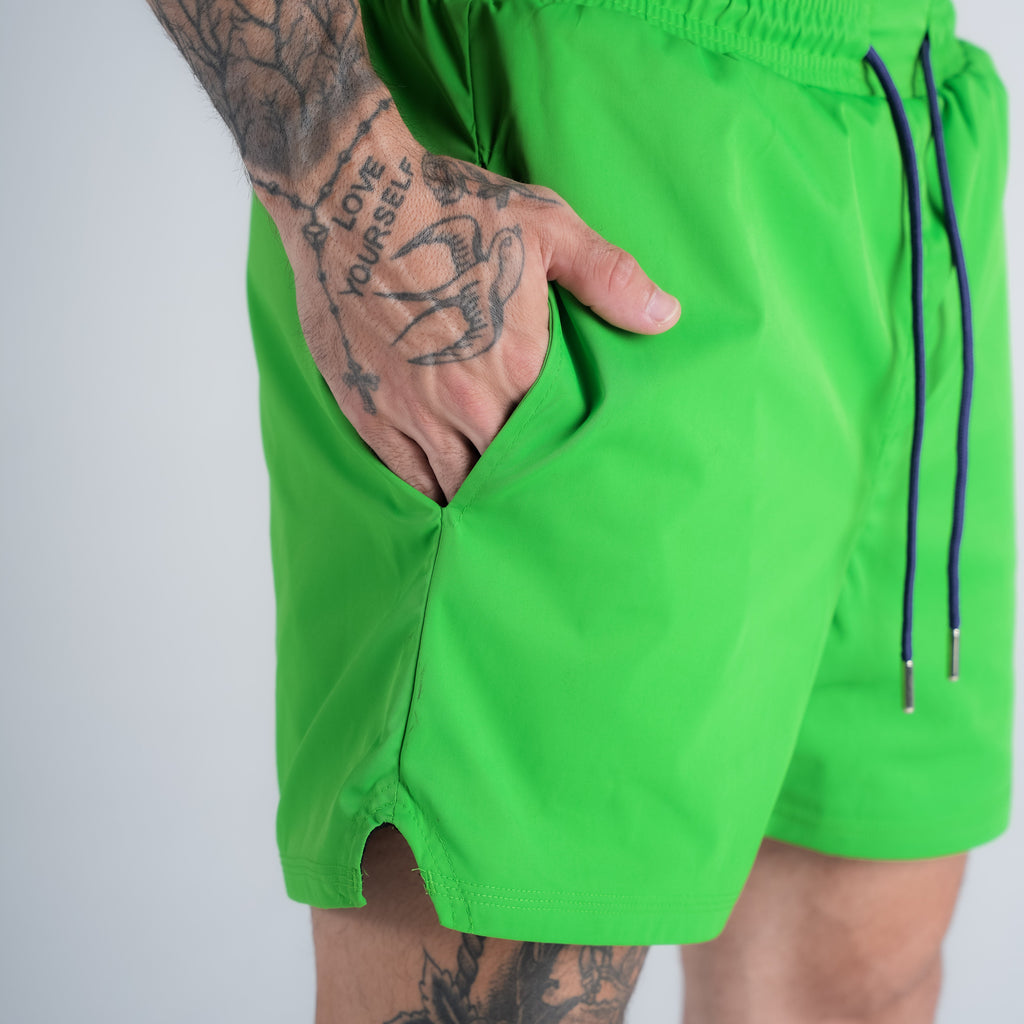 Shorts Curto Tactel Comam Frutas Verde