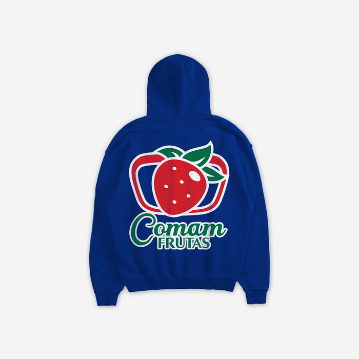 Blusa Moletom Box Comam Frutas Azul