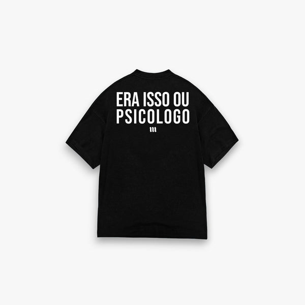 Camiseta <strong>Oversized Treino</strong> Preta Mith Era Isso ou Psicólogo