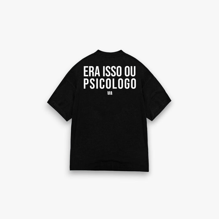 Camiseta <strong>Oversized Treino</strong> Preta Mith Era Isso ou Psicólogo