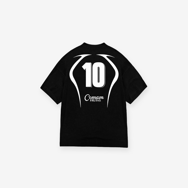 Camiseta <strong>Oversized Treino</strong> Comam Frutas CBF Camisa 10 Preto