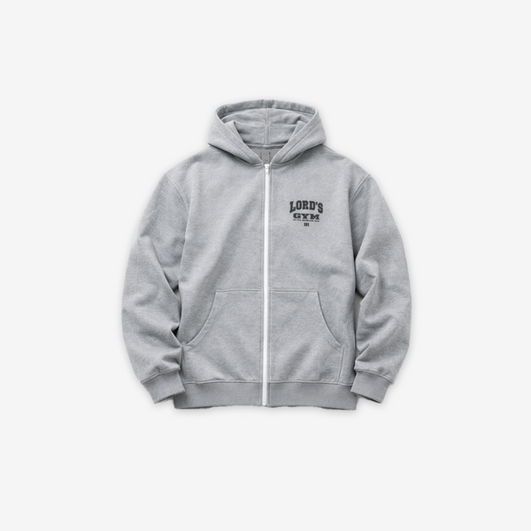 Jaqueta de Moletom Oversized Mescla Cinza Lord's Gym