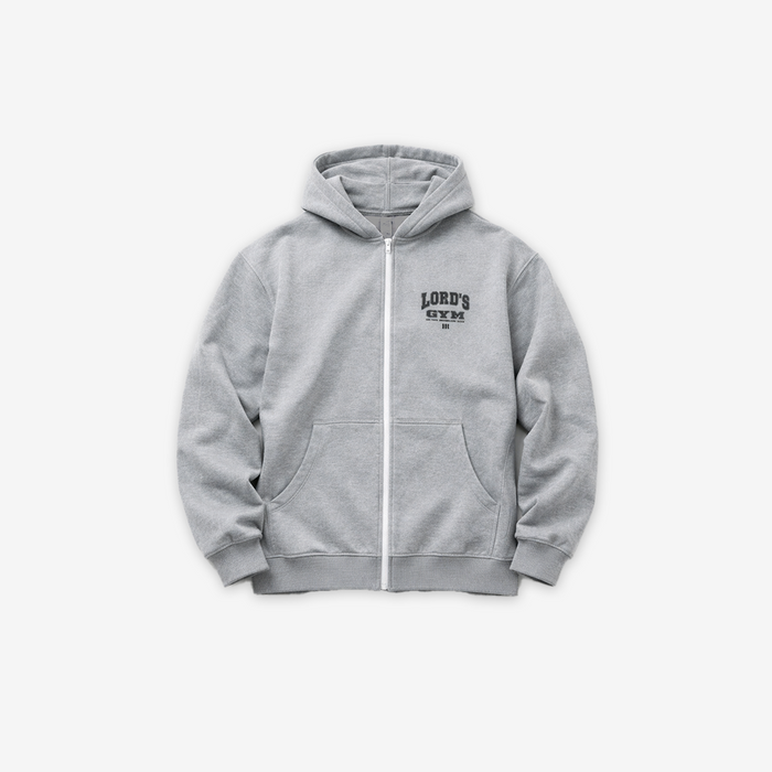 Jaqueta de Moletom Oversized Mescla Cinza Lord's Gym