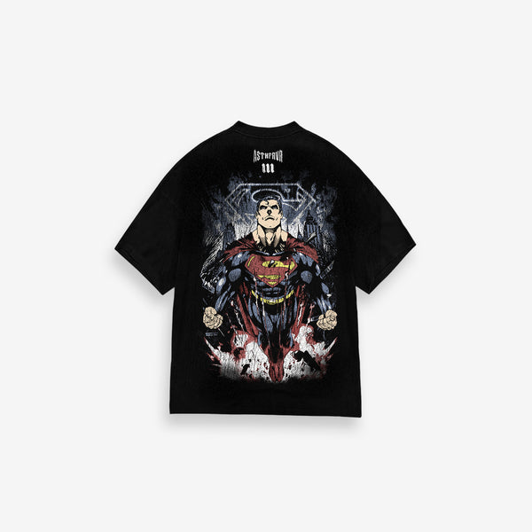 Camiseta <strong>Oversized Treino </strong>Mith X Superman Jump Preto