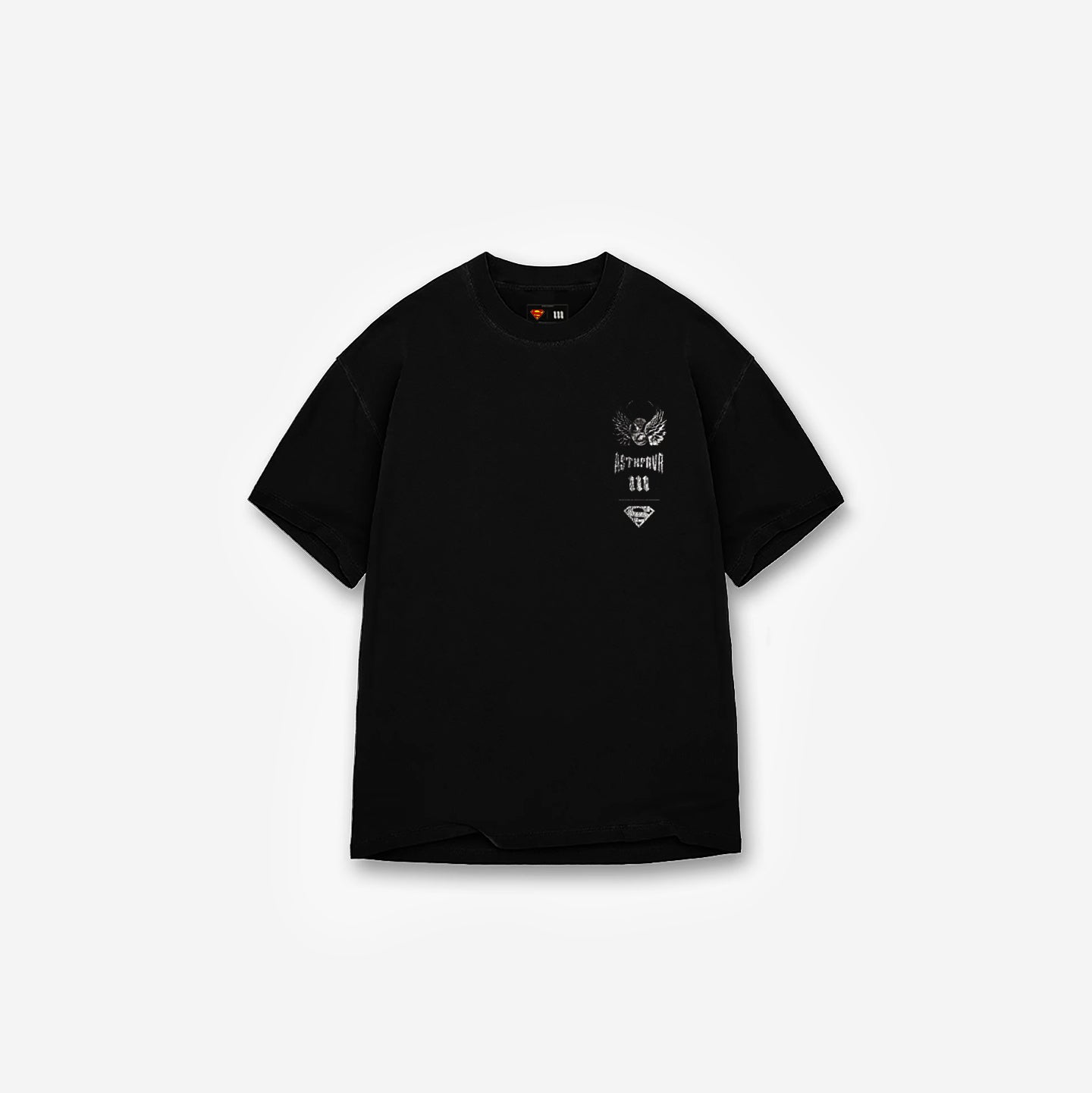 Camiseta <strong>Oversized Treino </strong>Mith X Superman Jump Preto