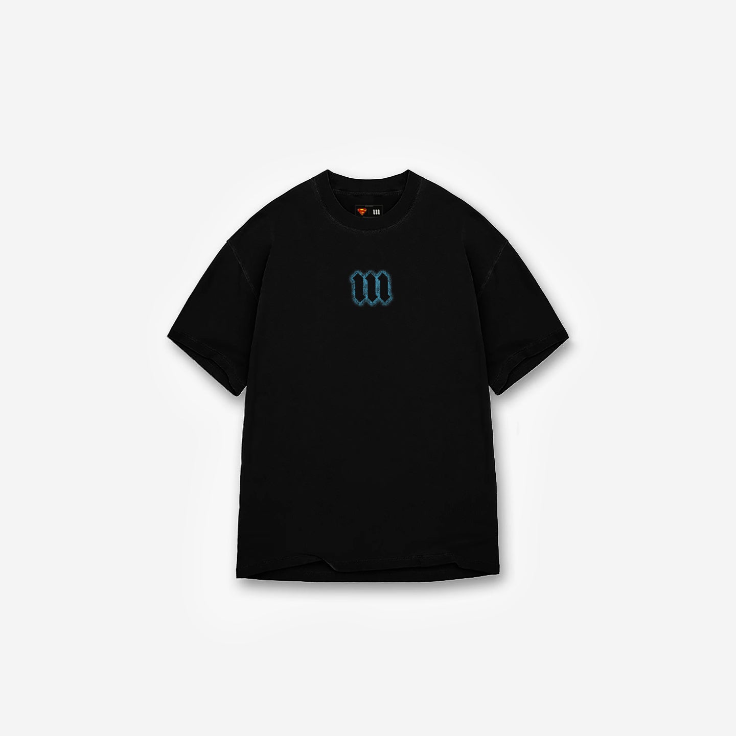 Camiseta <strong>Oversized Treino </strong>Mith X Superman Space Logo Preto