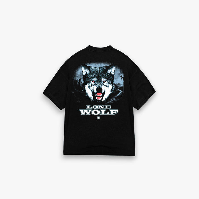 Camiseta <strong>Oversized Treino</strong> Mith Lobo Solitário Preto
