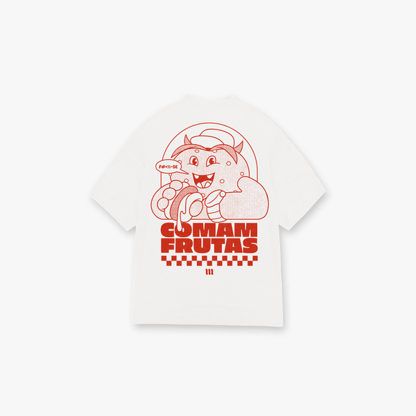 Camiseta Oversized Comam Frutas Reticle Red Burguer Off White