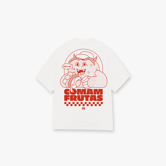 Camiseta Oversized Comam Frutas Reticle Red Burguer Off White