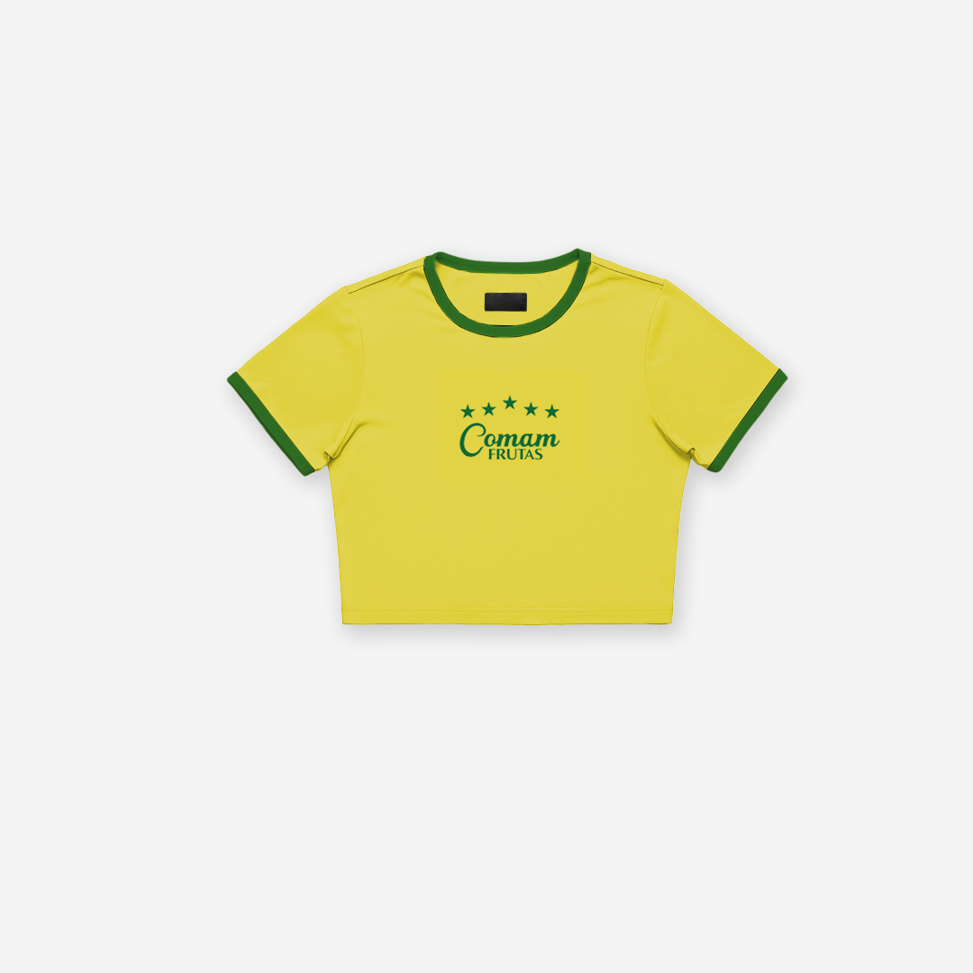 Cropped Comam Frutas Guaraná Amarelo