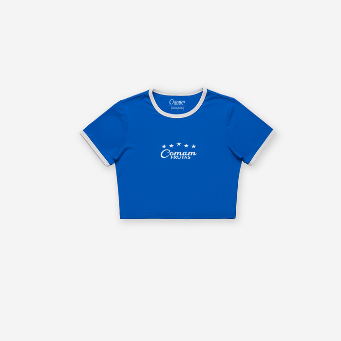 Cropped Mith Comam Frutas Brasileiras Do It Better Azul