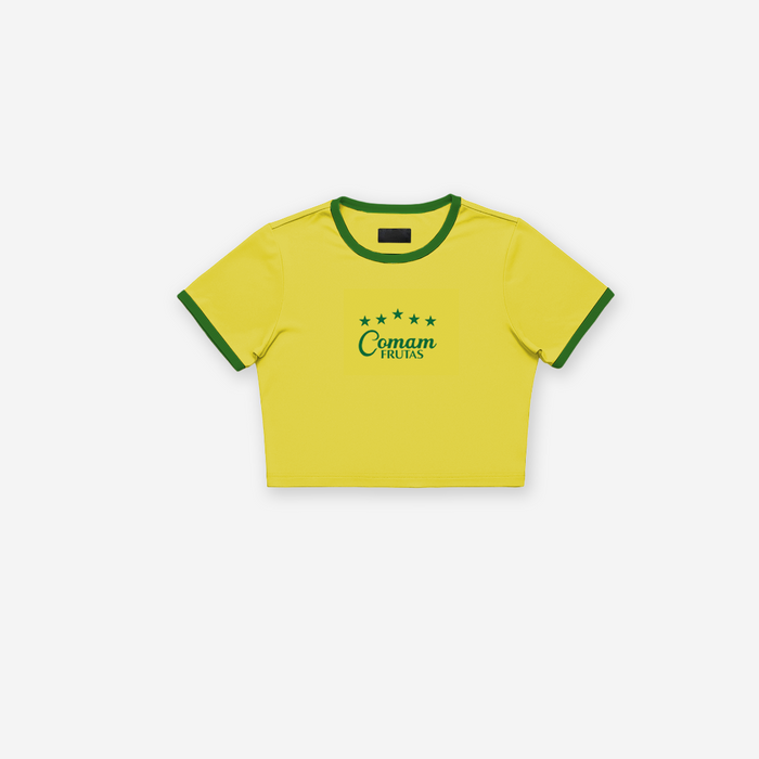 Cropped Comam Frutas Guaraná Amarelo