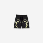Shorts de Moletom Mith Comam Frutas Flames Preto