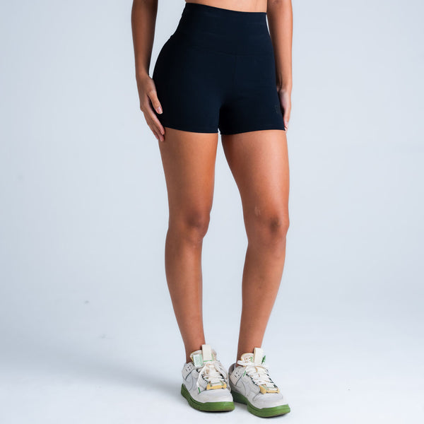 Shorts Feminino Comam Frutas Logo Preto