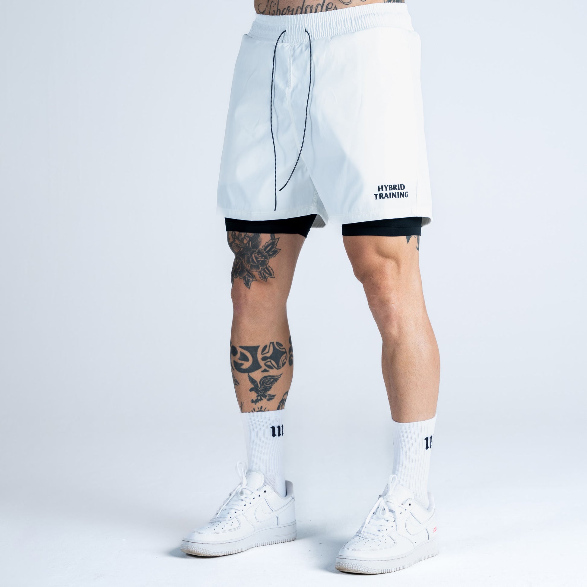 Shorts de Tactel Mith Athl Compression Branco