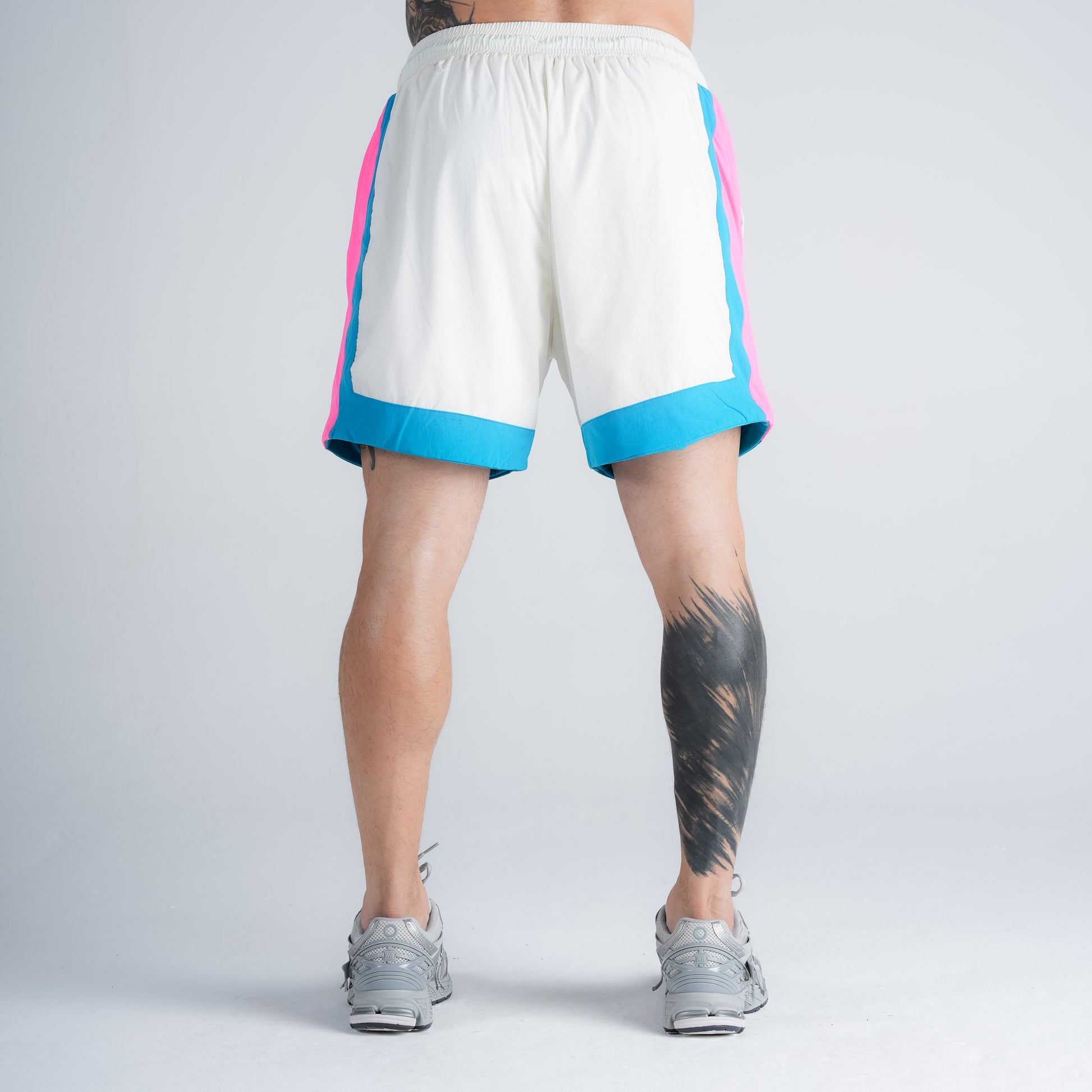 Shorts Curto Tactel Comam Frutas Miami Edition Off White
