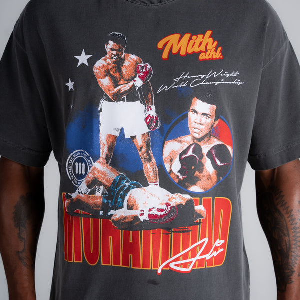 Camiseta Oversized Estonada Muhammad Ali Cinza