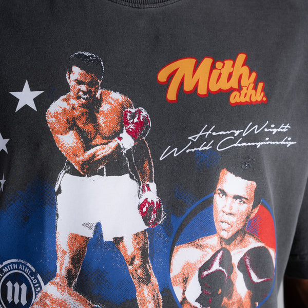 Camiseta Oversized Estonada Muhammad Ali Cinza