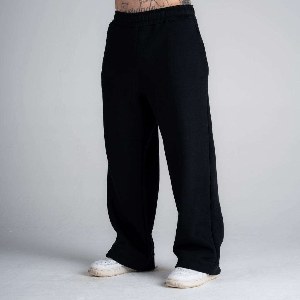Calça de Moletom Oversized Reta Cloud Preto