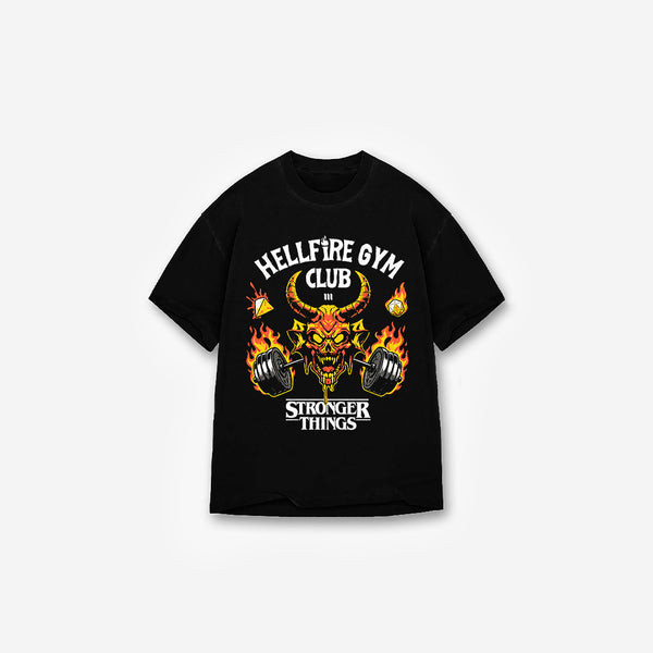Camiseta <strong>Oversized Treino</strong> Preta Mith Hellfire Club
