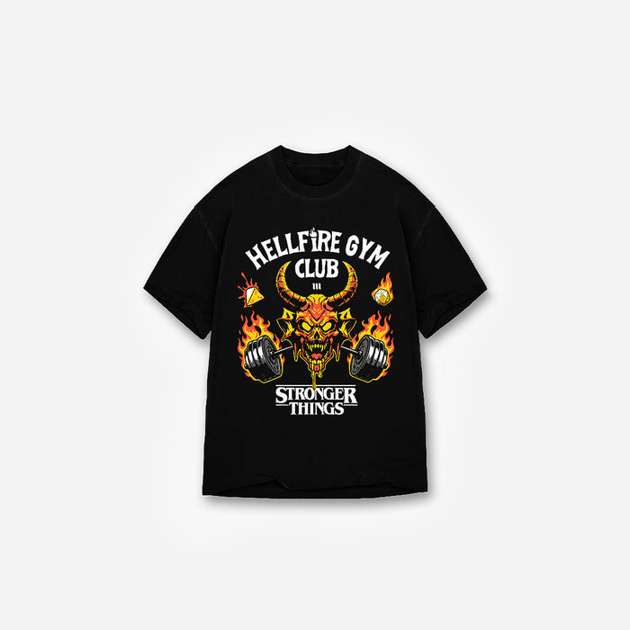 Camiseta <strong>Oversized Treino</strong> Preta Mith Hellfire Club