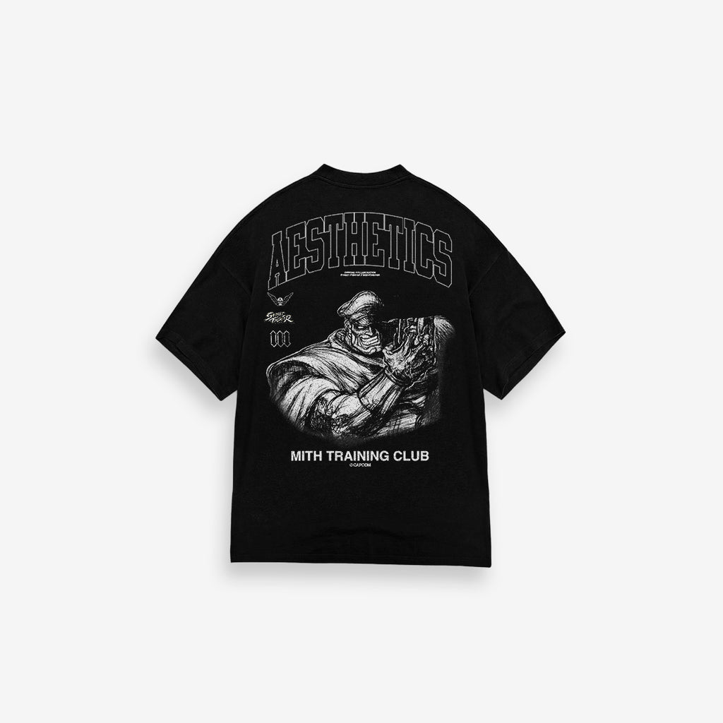 Camiseta Oversized Mith Street Fighter Bison Aesthetics Preto