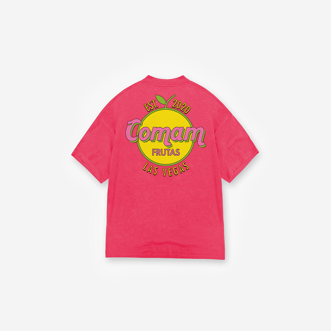 Camiseta Mith Comam Frutas Orange Vegas Rosa