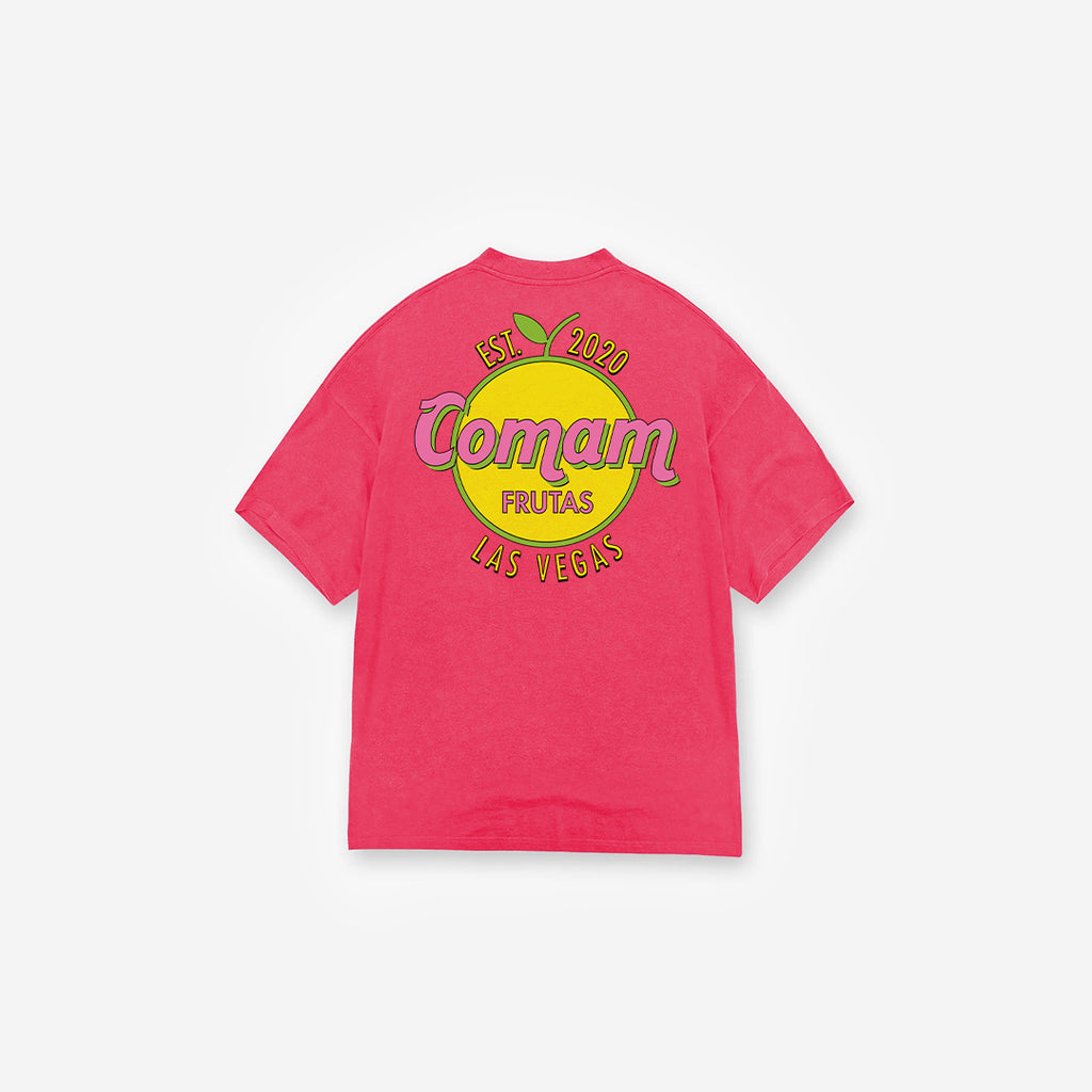 Camiseta Mith Comam Frutas Orange Vegas Rosa