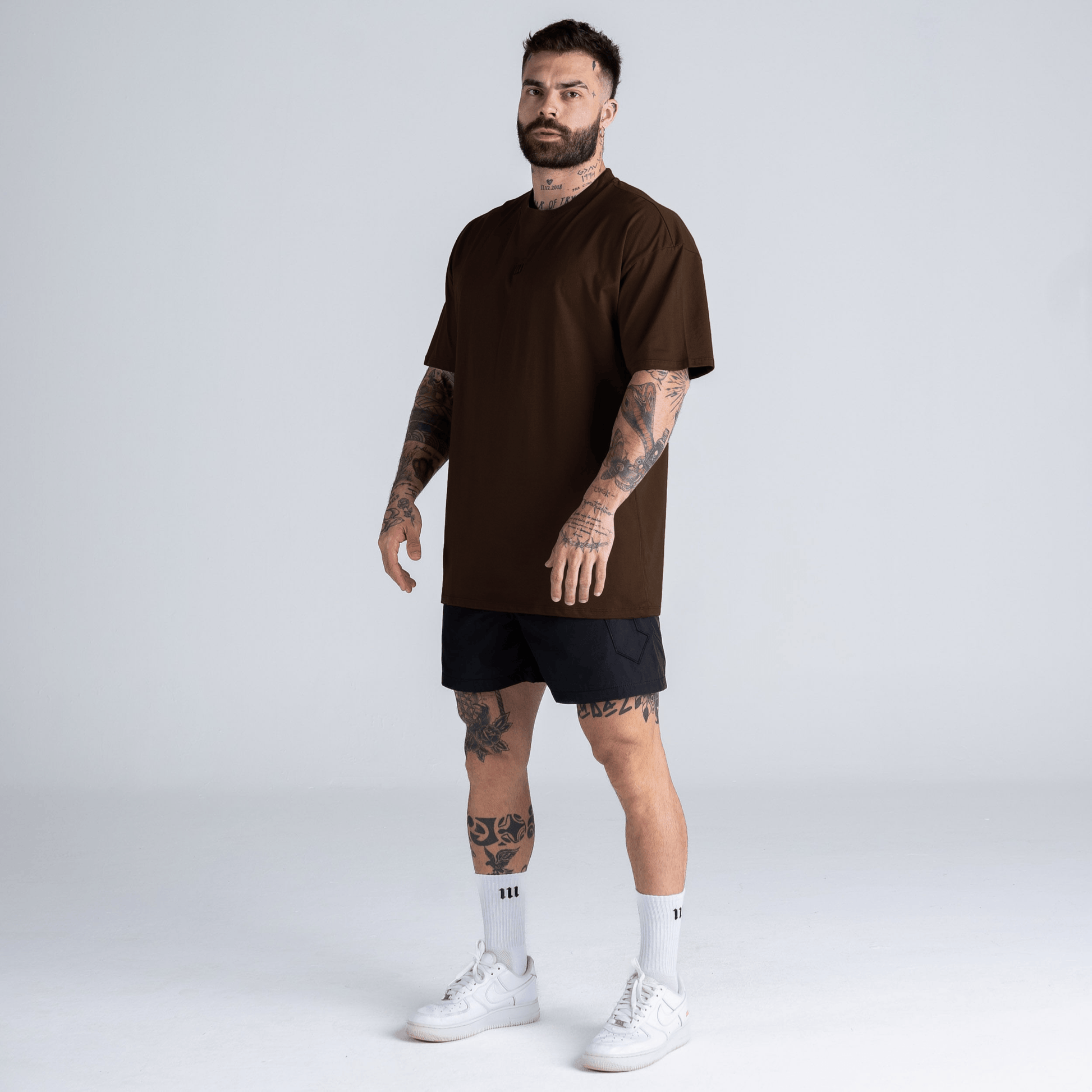 Camiseta Oversized Mith Nation Adornment Marrom