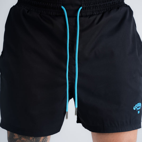 Shorts Curto Tactel Comam Frutas Preto