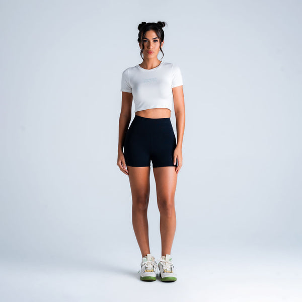 Cropped Básico Comam Frutas Logo Off White