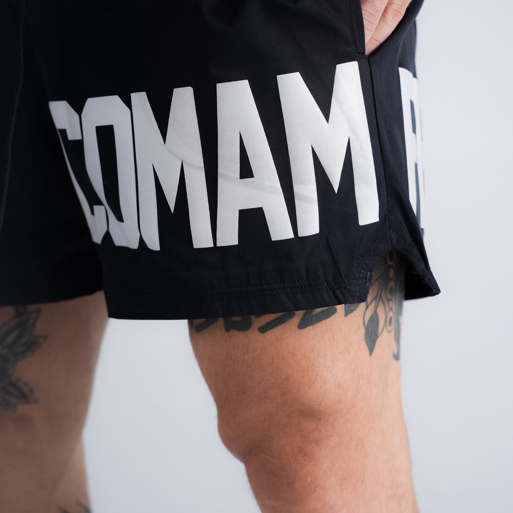 Shorts Curto Tactel Comam Frutas Write Preto